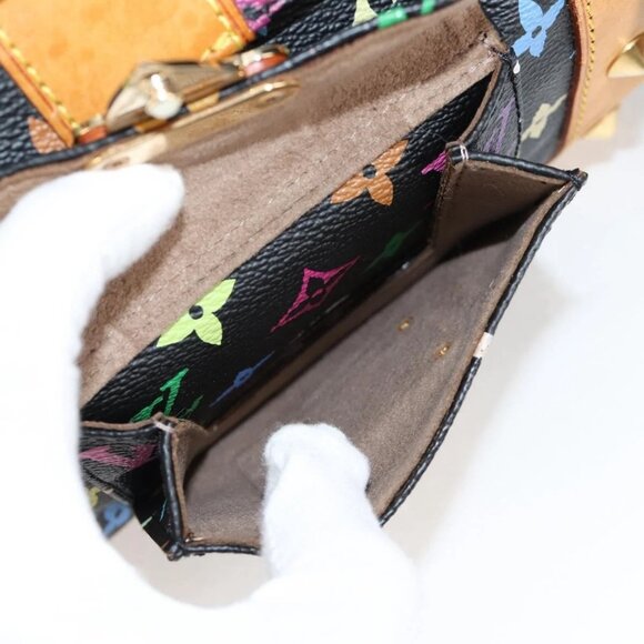 LOUIS VUITTON Monogram Multicolor Keepall 45 Bag Black M92640 Auth 117676V - Picture 13 of 16